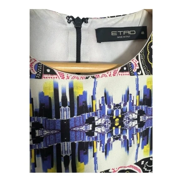 Etro Multicolor Sleeveless Dress - Elevated office or Vacation Wear - Size XL - Picture 6 of 6